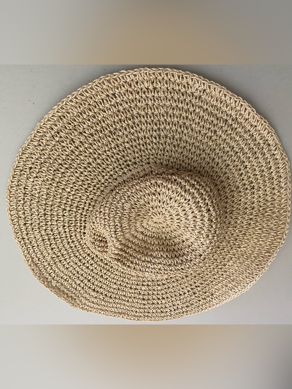 Brand new Woven Straw Sun Hat in Natural Beige